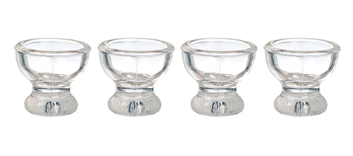 Small Clear Egg Cups Set, 4 pc.